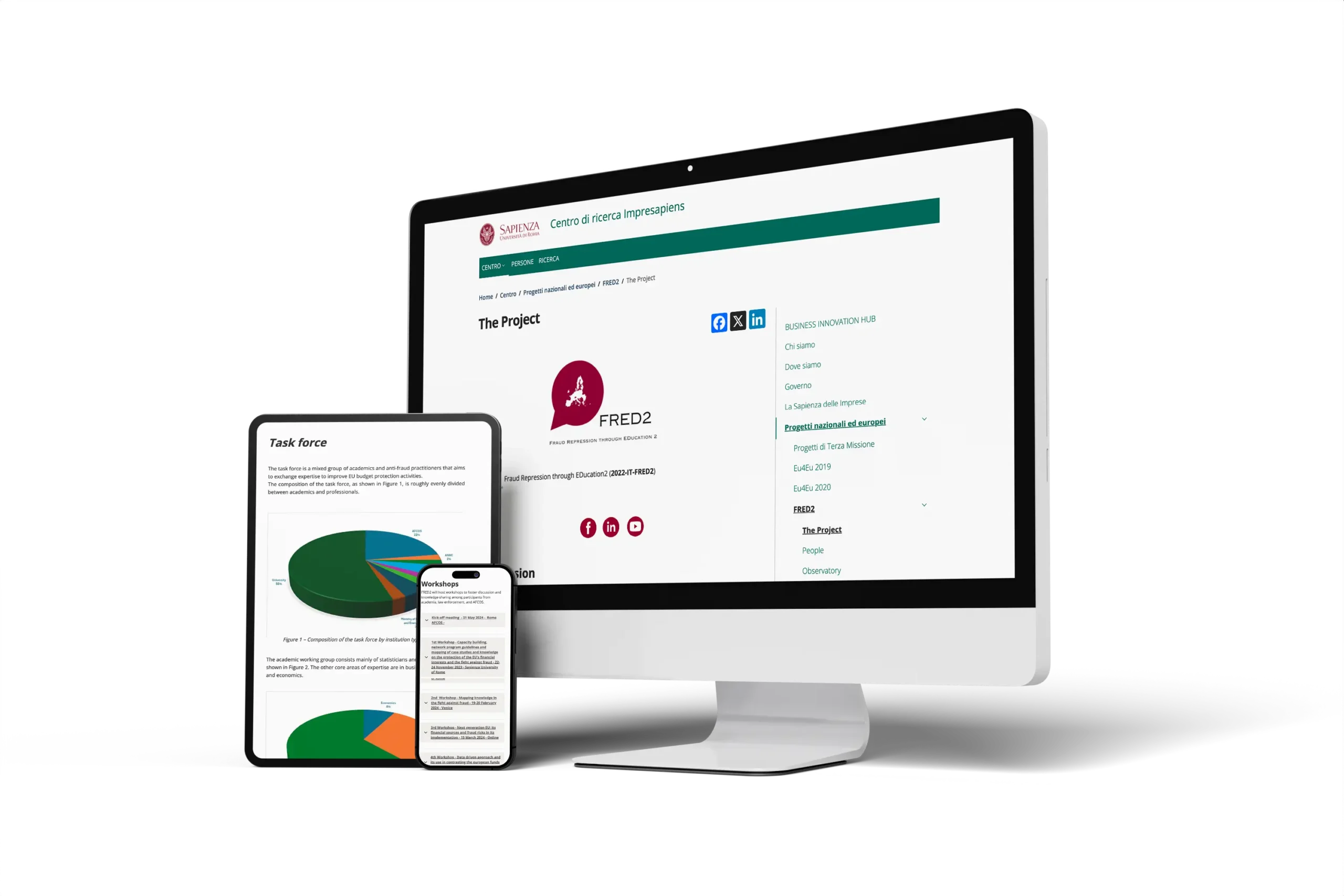 FRED2 - grafica responsive per sito web