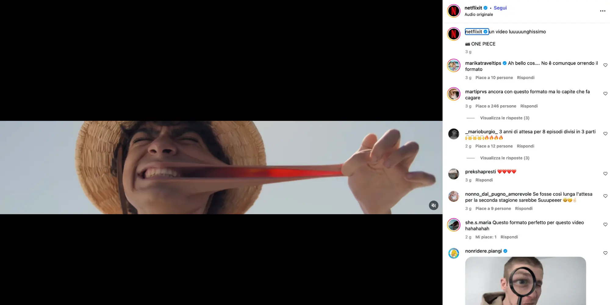 instagram formato ultrawide - netflix - credits: instagram - netflixit